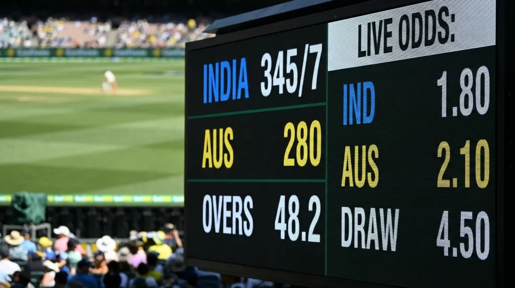 Quote cricket oggi - confronto coefficienti su schermo di un bookmaker ADM per scommesse cricket