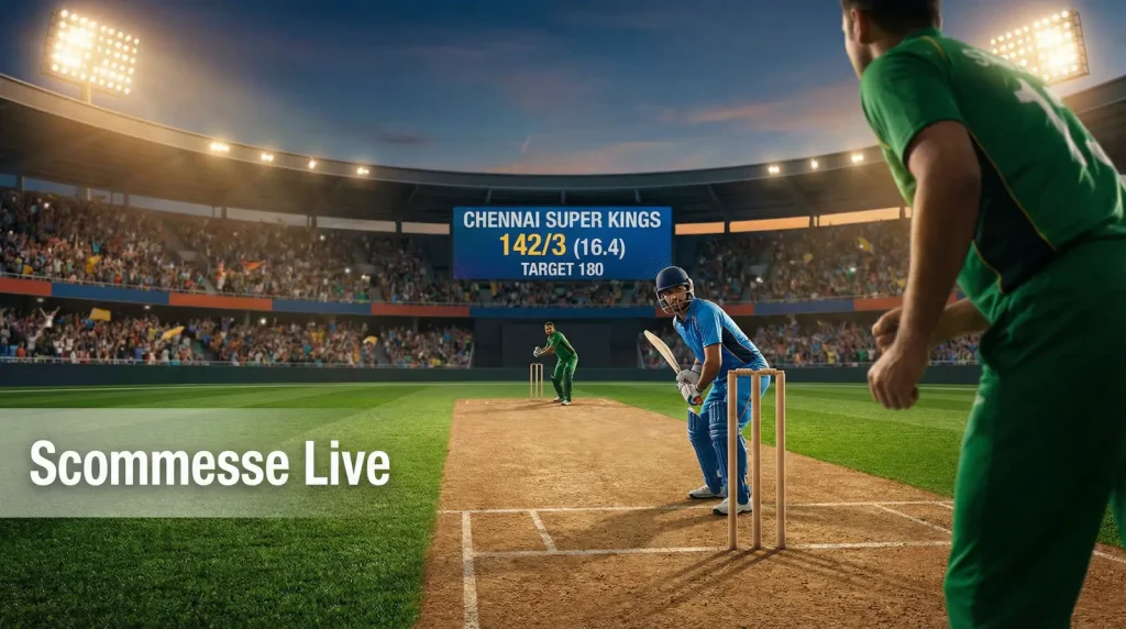 Scommesse cricket live in diretta su un match T20 con quote aggiornate